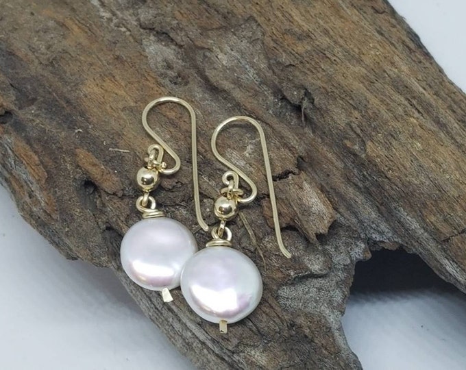 Coin Pearl Earrings