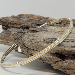 Melissa: Simple Gold and Silver Stackable  Bracelet