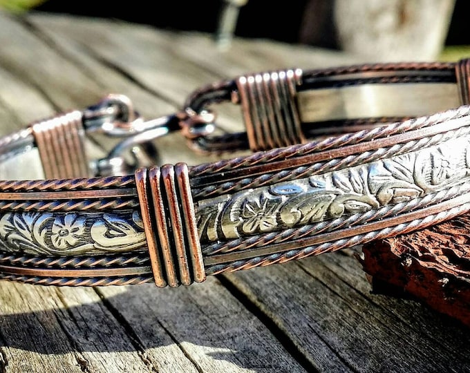 The Colorado: Silver, Copper, hand crafted wire wrapped, Sterling silver, antiqued jewelry