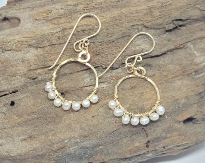 Gold and Pearls Earrings