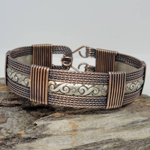 Dark Tides: Copper and Silver Bracelet