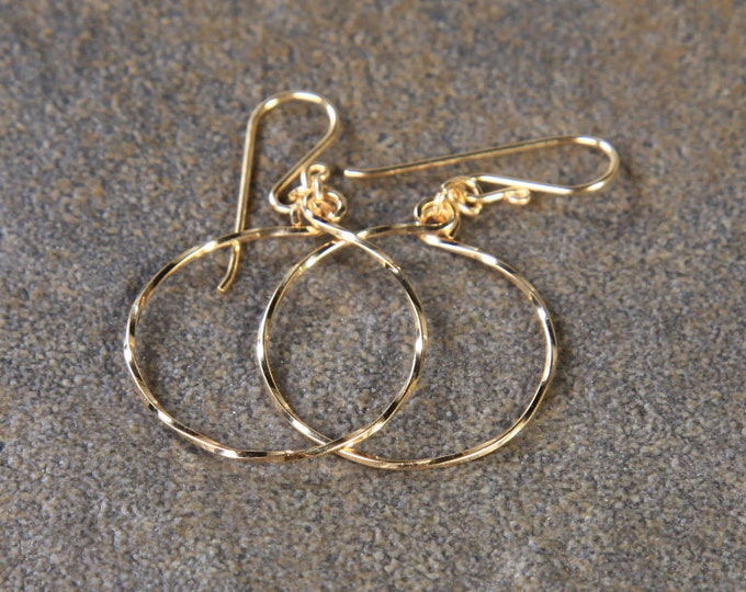 Circle of Life Earrings, 14kt Gold Earrings, Silver Earrings, Minimalist Earrings, Hoop Earrings
