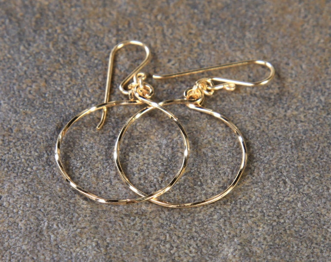 Circle of Life Earrings, 14kt Gold Earrings, Silver Earrings, Minimalist Earrings, Hoop Earrings