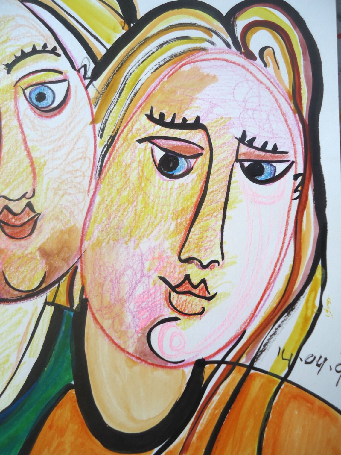 Exclusive Original Wall Art Drawing Three of a Kind Ink and Etsy