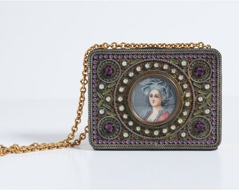 Collana Lunga Con Ciondolo Goccia In Argento Placcato E Acrilico Blu Scuro - Foto 5