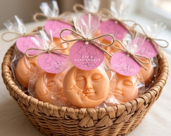 Baby Powder Orange Soap Favors - Over the Moon Baby Shower, Bulk Guest Gifts, Boy Girl