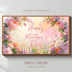 Happy Mother's Day Banner for Frame TV | Mother's Day Art for Frame TV | Ilustración Digital de felicitación por el Día de la Madre