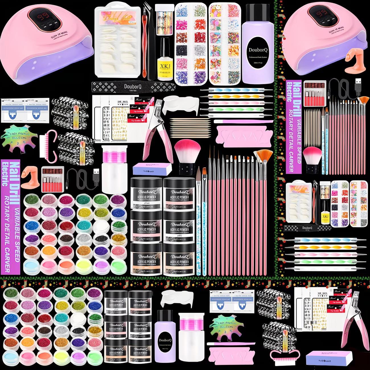 Professional Acrylic Nail Kit with UV Light and Drill (Beginner Set)