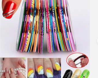 15-Roll Nail Striping Tape Set Multi Color Line Nail Art Decoration Stickers DIY