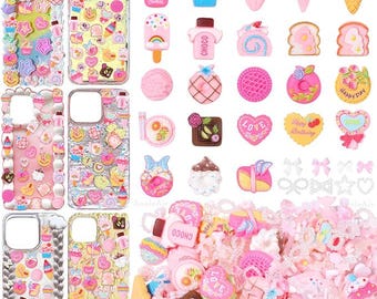 330 Pcs Dessert Candy Acrylic Charms, 3D Slime Nail Art Supplies