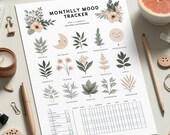 Mood Tracker Printable – Daily Mood Log, Mental Health & Self-Care Worksheet