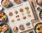 Weekly Meal Planner Printable | Minimalist Meal Planning Template | Weekly Menu  Food Prep | A4 & US Letter PDF | Instant Download