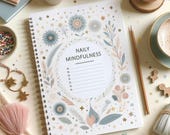 Mindfulness Journal Printable – Daily Reflection, Self-Care & Wellness Worksheet