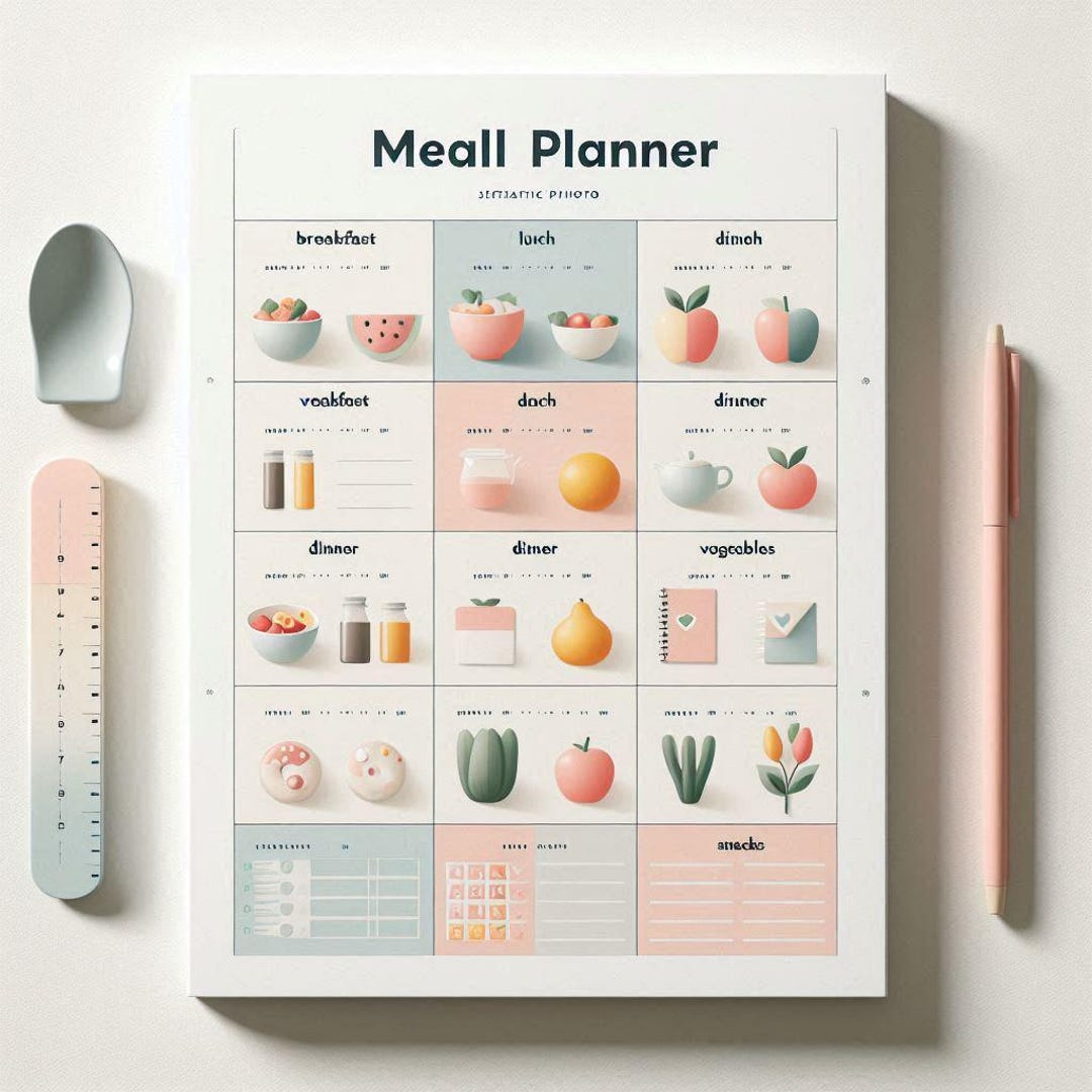 Weekly Meal Planner Printable | Minimalist Meal Plan | Weekly Food ...