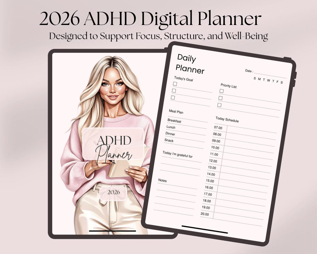 2026 ADHD Digital Planner for Ipad, Goodnotes (79 Pages) - Etsy
