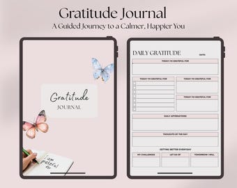 Diario digital de gratitud para GoodNotes: Atención plena y autocuidado (PDF)