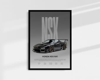NSX-R世代プリント：JDMカーポスター、アートチューナーズタイプR