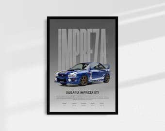 1998年式 スバル インプレッサ 22B STI ポスター | ラリー＆JDMカー