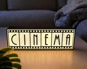 Lámpara de cine | Decoración de luz vintage | Lámpara de noche de diseño para el hogar y regalo original