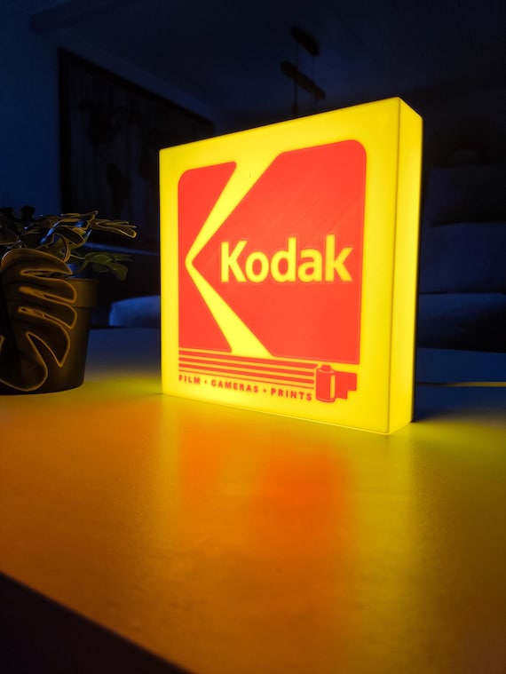 Lampe Kodak lumineuse LED usb avec interrupteur ON/OFF – Déco vintage rétro cinéma – Veilleuse design – Cadeau original photo