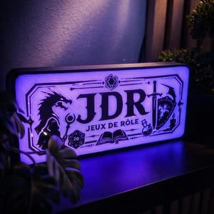 Personlig LED RPG-lampa – Rollspelsdekoration – D&D Geek-present – Fantasy Dragon Nattlampa – Stämningsbelysning