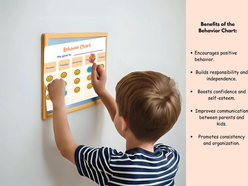 Behavior Chart for Kids Printable Reward Chart for Classroom Positive ...