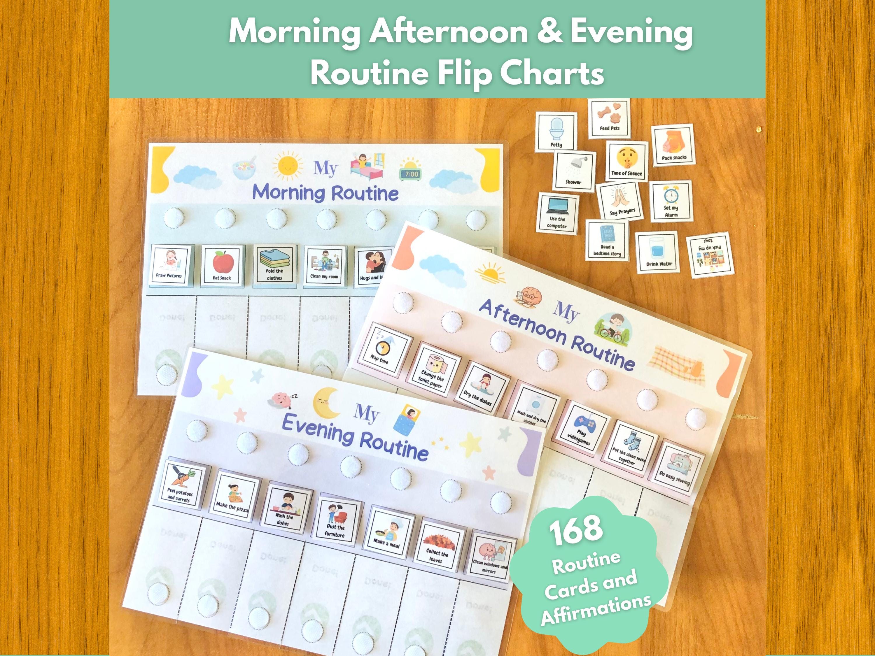 Kids Visual Routine Chart, Routine Chart for Kids, Kids Chore Chart ...