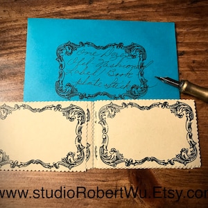 Vintage Antique style Old-Fashioned Labels/Bookplates Brown Kraft Stickers