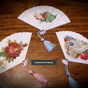 Exquisite miniature 3&quot; Paper Folding Fan