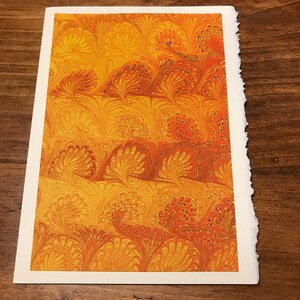 Hand Marbled paper Cards 5 x 7 image 2