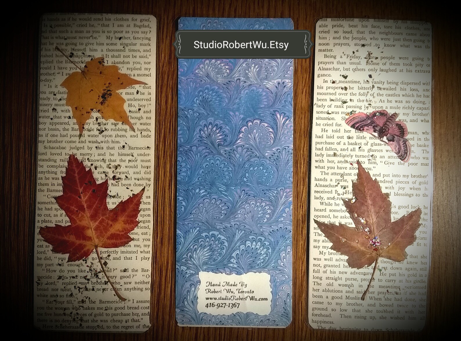 Genuine Canadian Maple leaf Bookmark Etsy
