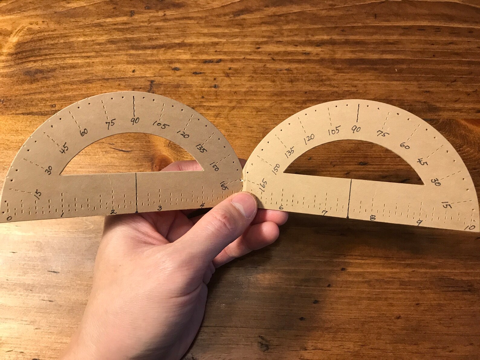 Marbled Paper Folding Ruler Protractor Bookmark Etsy