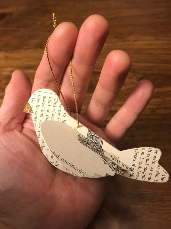 BookArt theme Bird Hanging ornament