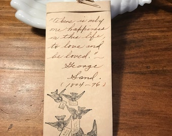 Origami Penmanship Bookmark with an Inspirational Quote