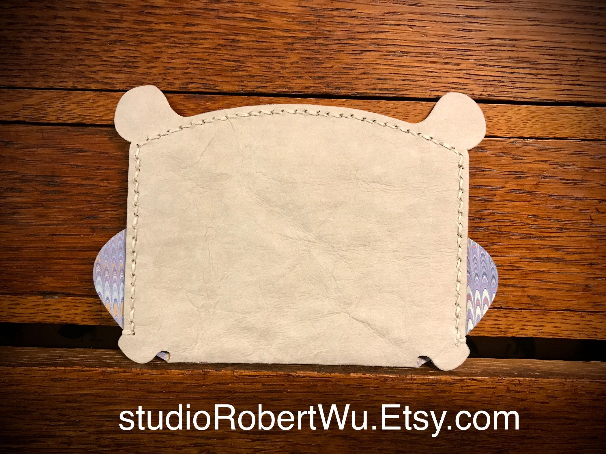 Bookart Hippo Card Holder / Wallet Made With Superdurable Faux