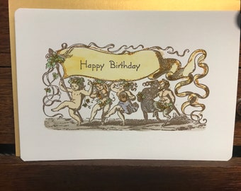 Hand letterpress Gedruckte Karte - Happy Birthday