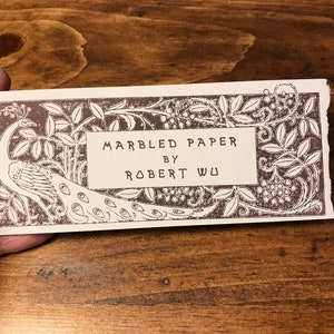 Fine Marbled Paper Sample Book by Robert Wu