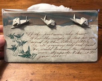 Origami Penmanship Bookmark with an Inspirational Quote