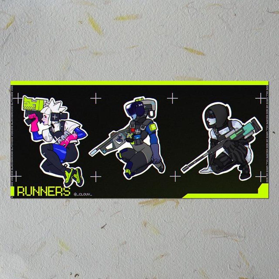 Runners Kit Sticker Marathon Runners Sticker Set Void, Glitch, Blackbird - Etsy