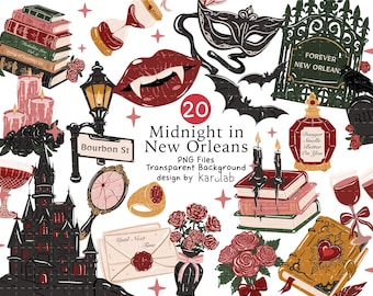 New Orleans Vampire Stickers, Dark Romance Gothic Bookish Sticker Bundle