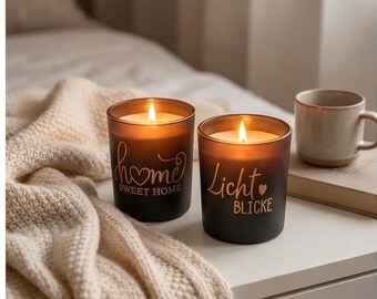 Tealight holder with lettering. Ideal as a gift for birthdays, weddings, or Christmas. Great decoration for any room.
