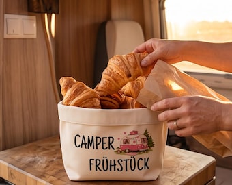 Bread basket camper breakfast set including key ring, camper gifts, camping decoration for caravans and motorhomes