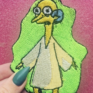 Broderad alien Burns-lapp med "I bring you love" | Simpsons kultklassiker | Anpassade popkulturgåvor | Arkiv X