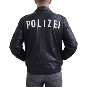 Polizei Leather Jacket - Etsy