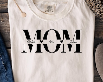 Personalized Mama PNG | Custom Mom Shirt Design with Kids Names (Digital Download)
