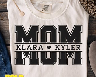 Custom Mom Name PNG | Personalized Mom Design with Kids Names | Mother's Day Gift Graphic | Digital Download
