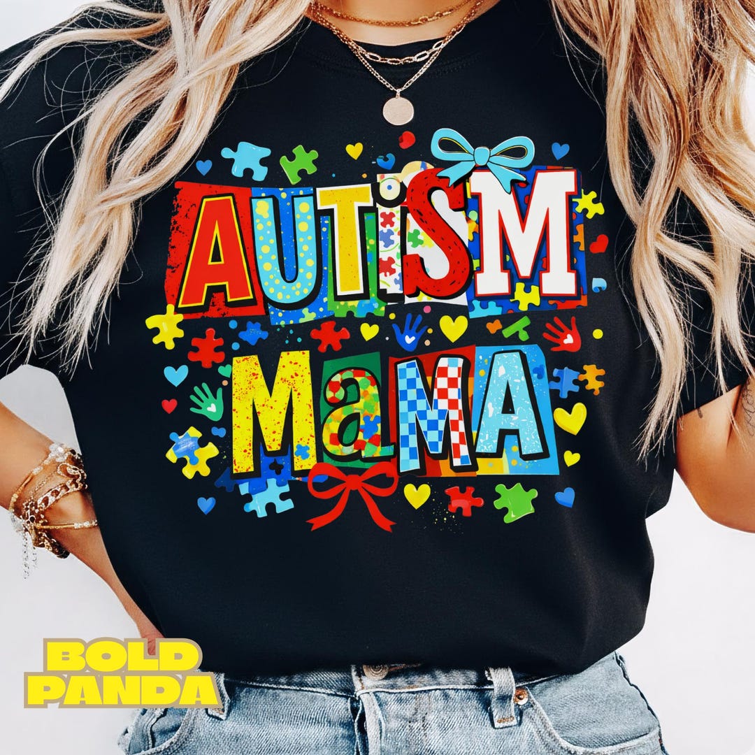 Autism Mama PNG Coquette Autism Mom Puzzle Awareness Design (digital ...