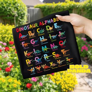 Types of Dinosaurs PNG Alphabet A-Z ABC Dino Identification Kids Design (Digital Download)