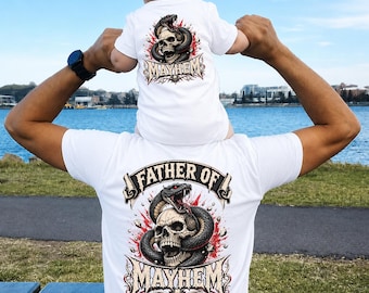 Father Of Mayhem PNG | Cool Dad Shirt Design | Matching Dad Kids | Edgy Dad Gift | Father Son Daughter | Expectant Dad PNG