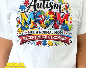 Autism Mom PNG Coquette Retro Heart Autism Advocate Neurodiversity Design (Digital Download)